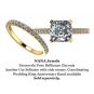 NANA Jewels Asscher Cut Cathedral Solitaire Engagement Ring 7mm (2ct) Pure Brilliance Zirconia - Sterling Silver, 10K or 14K Gold