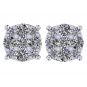 Diamond Stud Earrings 9stone Cluster 14kt Gold-Lab Created Diamonds-1 carat to 4 carat total weight look
