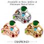 NANA  Bubble Mother&#039;s Ring with 1 to 7 Simulated Birthstones in Sterling Silver