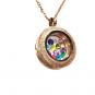 NANA Stainless Steel Mother&#039;s Locket Pendant (Jan-Dec) Yellow/White/Rose Plated with a Chain