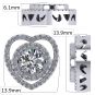 NANA Jewels Sterling Silver &amp; CZ Heart &amp; Circle Dancing Diamond Pendant with a 22&quot; Adjustable Box Chain