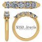 NANA Jewels Simulated Diamond Wedding Ring,  Pure Brilliance Zirconia Solid 14K Gold Anniversary Ring Band
