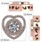 NANA Jewels Sterling Silver &amp; CZ Heart &amp; Circle Dancing Diamond Pendant with a 22&quot; Adjustable Box Chain