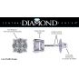 Diamond Stud Earrings 9stone Cluster 14kt Gold-Lab Created Diamonds-1 carat to 4 carat total weight look