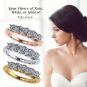NANA Jewels Simulated Diamond Wedding Ring,  Pure Brilliance Zirconia Solid 14K Gold Anniversary Ring Band