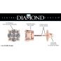 Diamond Stud Earrings 9stone Cluster 14kt Gold-Lab Created Diamonds-1 carat to 4 carat total weight look