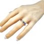 NANA Jewels Princess Cut Lucita Style 1 to 7 Birthstones - Mother&#039;s Birthstone Ring in Sterling Silver, Solid 10k or 14k Gold