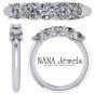 NANA Jewels Simulated Diamond Wedding Ring,  Pure Brilliance Zirconia Solid 14K Gold Anniversary Ring Band