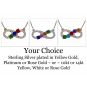 NANA Jewels Infinity Mothers Birthstone Necklaces for Women w/ 1 to 6 Stones in Sterling Silver, 10K, or 14K Gold