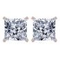 CVD Lab Grown Princess Diamond Studs Earrings(G-H Color VS-SI)14K Solid Gold sturdy mounting Free Returns
