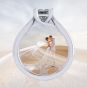 1.50-3.00ct Princess Solitaire Engagement Ring Lucita Wedding Ring Pure Brilliance Zirconia Sterling Silver