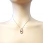 &quot;U&quot; Shape Dancing Stone Necklace Pendant in Sterling Silver made with Pure Brilliance Zirconia