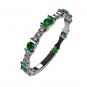 Central Diamond Center Sterling Silver Stackable Birthstone Ring Band w/ All Rounds Simulated Birthstones, Gold Plated