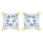 CVD Lab Grown Princess Diamond Studs Earrings(G-H Color VS-SI)14K Solid Gold sturdy mounting Free Returns
