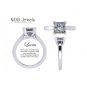 1.50-3.00ct Princess Solitaire Engagement Ring Lucita Wedding Ring Pure Brilliance Zirconia Sterling Silver