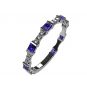 Central Diamond Center Sterling Silver Stackable Birthstone Ring Band w/Princess Cut Simulated Birthstones, Gold Plated