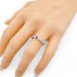 NANA Princess w/Side CZ Couples 2 Stone Ring w/Simulated Birthstones in Silver, 10K or 14K Gold