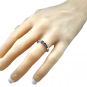 NANA Straight Bar Couples 2 Stone Ring w/Simulated Birthstones in Silver, 10K or 14K Gold
