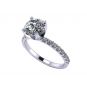 NANA 10k Round Brilliant Cut Solitaire Engagement Ring Made with Pure BrillianceZirconia