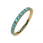 Central Diamond Center Sterling Silver Stackable Birthstone Ring Band w/ All Rounds Simulated Birthstones, Gold Plated