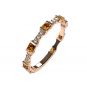 Central Diamond Center Sterling Silver Stackable Birthstone Ring Band w/Princess Cut Simulated Birthstones, Gold Plated