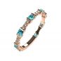 Central Diamond Center Sterling Silver Stackable Birthstone Ring Band w/Princess Cut Simulated Birthstones, Gold Plated