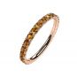 Central Diamond Center Sterling Silver Stackable Birthstone Ring Band w/ All Rounds Simulated Birthstones, Gold Plated
