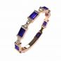 Central Diamond Center Stackable Birthstone Ring Band w/ Simulated Birthstones, Sterling Silver