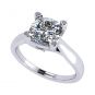 NANA Jewels Cushion Cut Simulated Diamond Solitaire Engagement ring Lucita style 1.5 to 3.0 carat Pure Brilliance Zirconia
