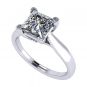 1.50-3.00ct Princess Solitaire Engagement Ring Lucita Wedding Ring Pure Brilliance Zirconia Sterling Silver