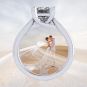 1.50-3.00ct Princess Solitaire Engagement Ring Lucita Wedding Ring Pure Brilliance Zirconia Sterling Silver
