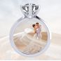 Matrix Simulated Round Diamond Solitaire Engagement ring, Swarovski Zirconia 2,3 &amp; 4 carat size