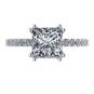 Princess Cut Solitaire CZ Engagement Ring made in 14K Solid Gold w/Pure Brilliance Zirconia 1.50ct-3.00ct