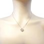 Double Square Dancing Stone Necklace Pendant in Sterling Silver made with Pure Brilliance Zirconia