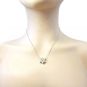 Star of David Dancing Stone Necklace Pendant in Sterling Silver made w/Pure Brilliance Zirconia, Chain Attached