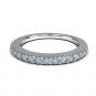 Central Diamond Center VOUS Solitaire Engagement Rings w/Sides Series in Solid Sterling Silver with Pure Brilliance Zirconia