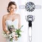 NANA Jewels NANA Sterling Silver Round Brilliant Cut Lucita Solitaire Engagement Wedding Ring Made with Pure Brilliance Zirconia