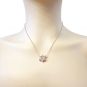 Star of David Dancing Stone Necklace Pendant in Sterling Silver made w/Pure Brilliance Zirconia, Chain Attached