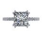 Princess Cut Solitaire CZ Engagement Ring made in 14K Solid Gold w/Pure Brilliance Zirconia 1.50ct-3.00ct