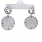Sterling Silver CZ &amp; Mother of Pearl Tree of Life Pendant Necklace or Earrings
