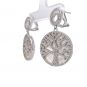 Sterling Silver CZ &amp; Mother of Pearl Tree of Life Pendant Necklace or Earrings