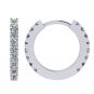 Sterling Silver &amp; Signity Zirconia Round Hoop Earrings, Baby, Teen, Women, Men