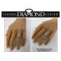 Central Diamond Center VOUS Solitaire Engagement Rings w/Sides Series in Solid Sterling Silver with Pure Brilliance Zirconia