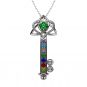 NANA Jewels Key to Infinity Love Mother &amp; Child Necklace w/ 1-7 Birthstones in Silver, 10K, or 14K Gold