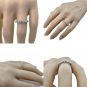 NANA Jewels Shared Prong Simulated Diamond Anniversary Ring,Pure Brilliance Zirconia Sterling Silver or 10K Gold Wedding Band