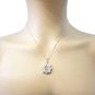 NANA Forever Love Dancing Stone Flower Pendant Necklace, Sterling Silver &amp; Pure Brilliance Zirconia