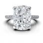 Central Diamond Center VOUS Solitaire Engagement Rings w/Sides Series in Solid Sterling Silver with Pure Brilliance Zirconia