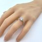 NANA Jewels NANA Sterling Silver Round Brilliant Cut Lucita Solitaire Engagement Wedding Ring Made with Pure Brilliance Zirconia