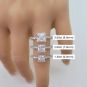 Princess Cut Solitaire CZ Engagement Ring made in 14K Solid Gold w/Pure Brilliance Zirconia 1.50ct-3.00ct