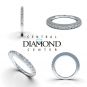 Central Diamond Center VOUS Solitaire Engagement Rings w/Sides Series in Solid Sterling Silver with Pure Brilliance Zirconia